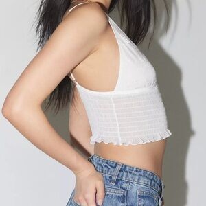 Urban outfitters Out From Under Firecracker Smocked Cropped Top